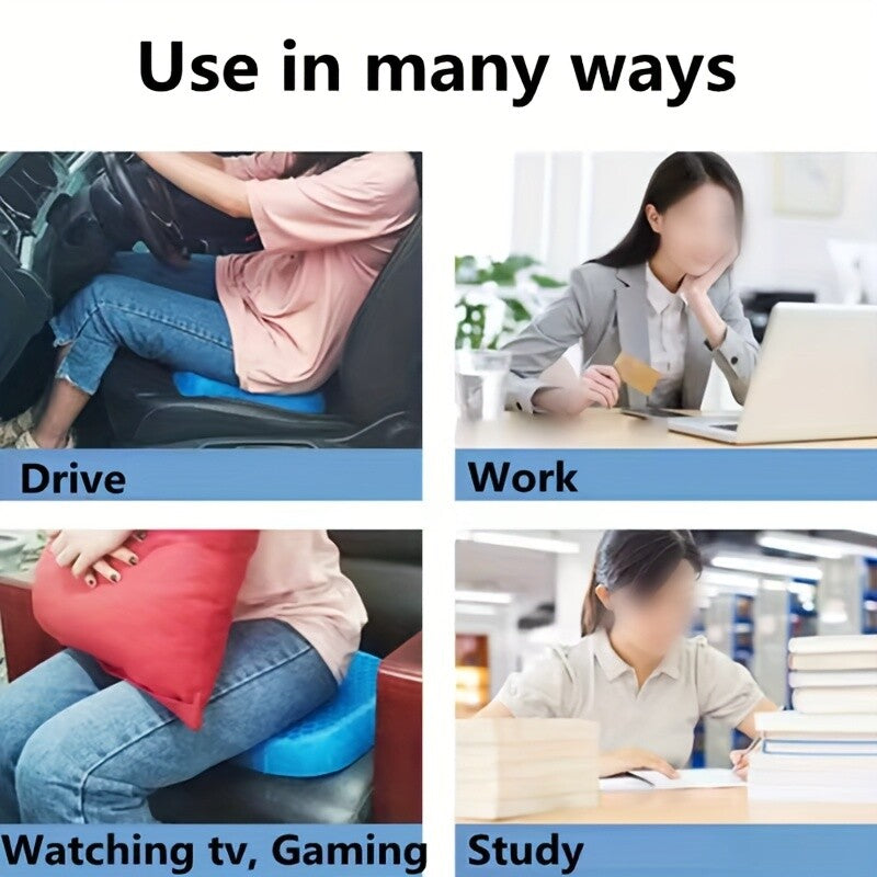 Honeycomb Breathable Gel Seat Cushion Double Thick Egg Sitting Pad Mat Non-Slip