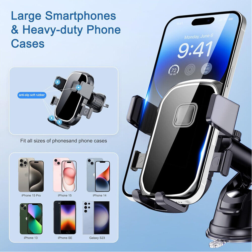 Universal Car Phone Holder 360 Windscreen Suction Mount GPS Stand Cradle UK NEW