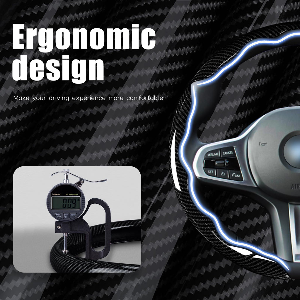 7-Car Steering Wheel Cover-Black