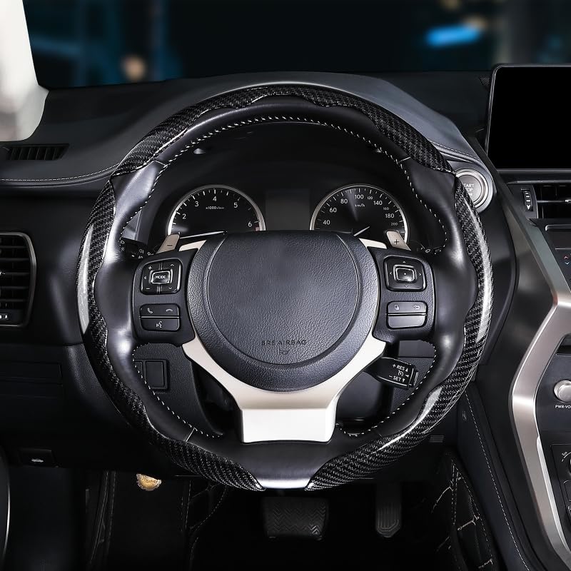 7-Car Steering Wheel Cover-Black