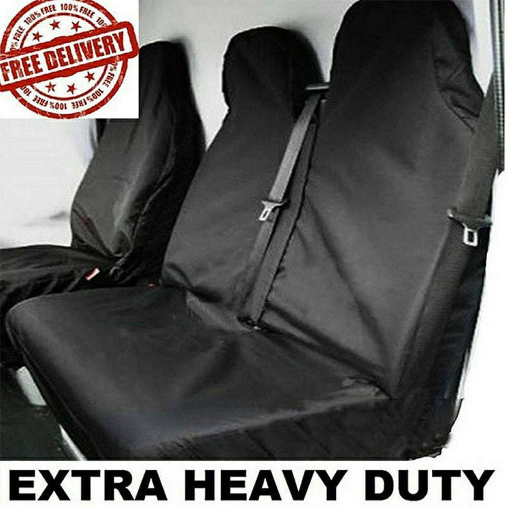 Black Waterproof Van Seat Covers 2-1 ONLY For Ford Transit Car Seat Cover Protector Set