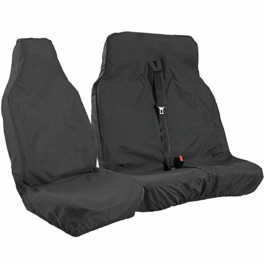 Black Waterproof Van Seat Covers 2-1 ONLY For Ford Transit Car Seat Cover Protector Set